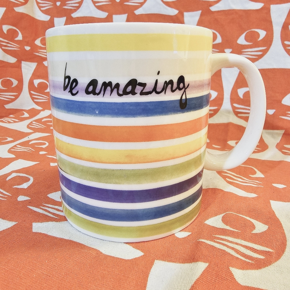 Rainbow BE AMAZING 🌈 mug from Indigo. Never used, new, beautiful inspirational